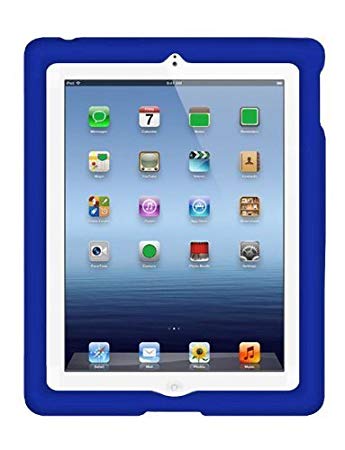 Bobj Advanced Heavy Duty Case for iPad 4, iPad 3, iPad 2 (not for iPad Air) - BobjGear Protective Tablet Cover - Batfish Blue