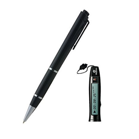 Megafeis F12 16GB Digital Audio Voice Recorder Pen Mini Wireless HD Recorder Pen With Remote Control (Black)