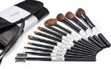 Professional Studio Quality 12 Piece Natural Cosmetic Makeup Brush Brushes Set Kit with Pouch Case Bag