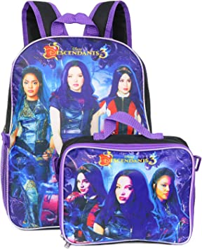 Descendants Girl's 16" Backpack W/Detachable Lunch Box