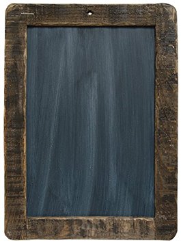 CWI Gifts Large Distressed Slate Blackboard with Stained Wooden Frame, 8.5 x 12.5-Inches