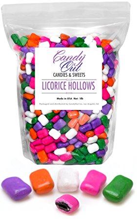 CandyOut Licorice Hollows 5lb (5 pound) Assorted Licorice Candy