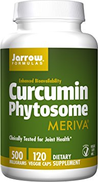 Jarrow Formulas Curcumin Phytosome (Meriva), Clinically Tested for Joint Health, 500 mg, 120 Veggie Caps