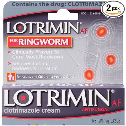 Lotrimin  AF Ringworm Cream, 12-Gram Packages (Pack of 2)