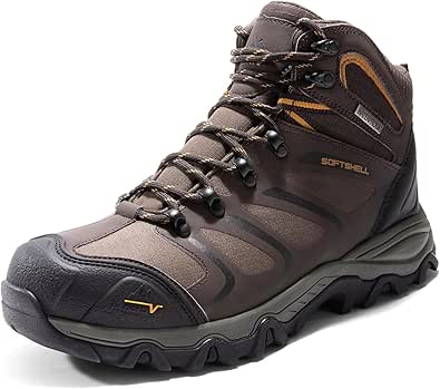 NORTIV 8 Waterproof Work Boots for Men Steel Toe Safety Construction Boots