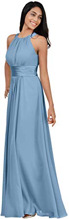 Alicepub Bridesmaid Dresses Long for Women Formal Evening Party Prom Gown Halter