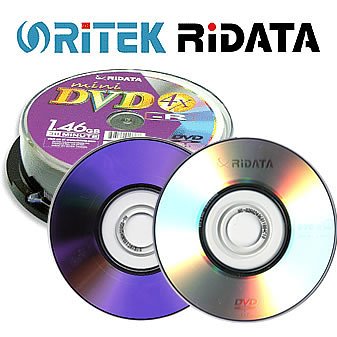 Ritek Ridata 1.46GB 4x Mini DVD-R Disc (100-Disc Spindle)