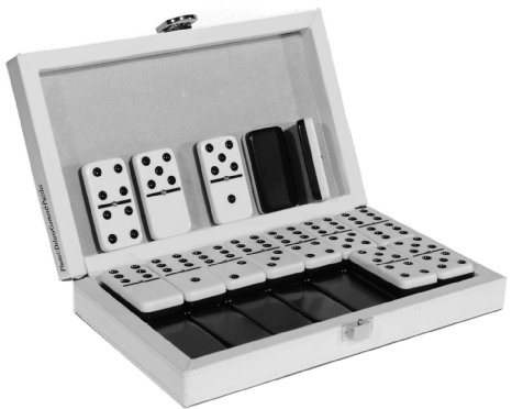 Dominoes Double 6, Tournament Size, Two Toned with Spinner (center) Rivets