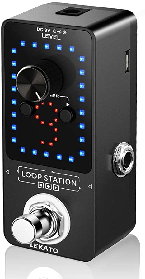 LEKATO Guitar Looper Effect Pedal Loop 9 Loops Station with USB Cable for Electric Guitar Bass Guitar