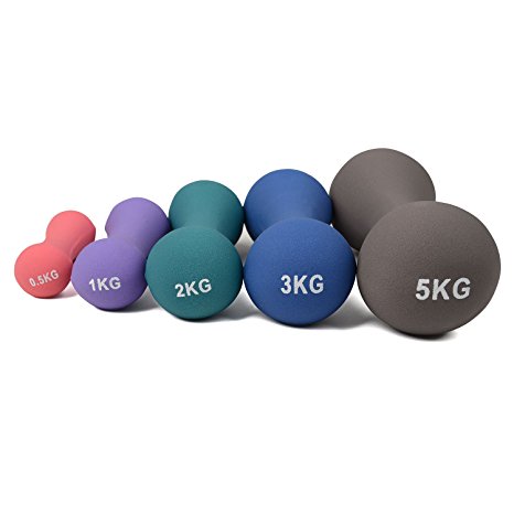 Core Balance 2 x Neoprene Hand Weights Dumbbells Home Exercise Fitness Aerobic Gym