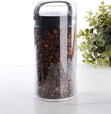 Prepara 3040-B Evak Best Airless Storage Canisters, Patented & Designed in USA (Small Tall), Plastic, Clear