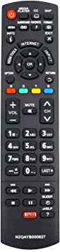 N2QAYB000827 Remote Control fit for Panasonic Smart Viera Full HD Plasma TV TC50PS64 TC65PS64 TCP42S60 TCP50S60 TCP55S60 TCP60S60 TCP65S60 TC-50PS64 TC-65PS64 TC-P42S60 TC-P50S60 TC-P55S60 TC-P60S60