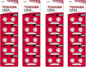 Toshiba LR44 AG13 Alkaline 1.5 Volt Batteries, 40 Cells