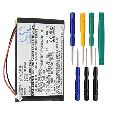 Cameron Sino 1150mAh Battery for Garmin Nuvi 600, Nuvi 610, Nuvi 610T, Nuvi 650, Nuvi 660, Nuvi 660 FM, Nuvi 670, Nuvi 680 with 7/pcs Toolskits