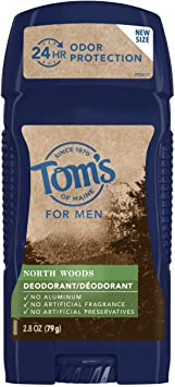 Tom's of Maine Long Lasting Northwoods Men's Natural Deodorant Stick, 79 g