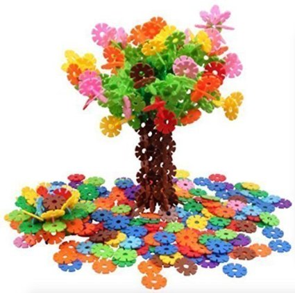 AWESOME Brain Flakes Snowflake 300 Piece Interlocking Plastic Disc Set 12 Colors  Package with Reusable Bag  Kids Safe Material Lab Test Approved with ATC Certificate