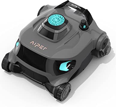 (2023 New) AIPER Elite Pro Cordless Robotic Pool Cleaner, Wall-Climbing Automatic Pool Vacuum Cleaner, 120 Mins Running Time and Fast Charging, Ideal for Above & In-Ground Swimming Pools up to 60 Feet