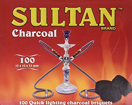 Sultan Hookah Charcoal 100 Quick Lighting Briquets