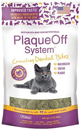 ProDen Plaque Off Crunchy Dental Bites for Cats 3 Ounces