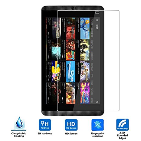 NVIDIA SHIELD Tablet K1 Screen Protector Glass, Vikoo [Tempered Glass] 9H Hardness Scratch Proof Ultra-thin High Definition HD Ultra Clear Bubble-Free Tempered Glass Screen Protector