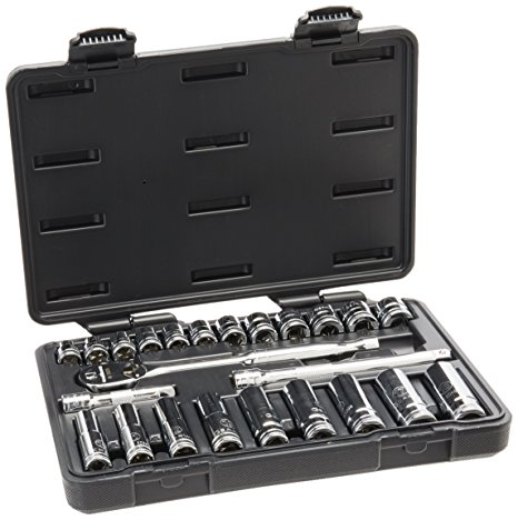 GearWrench 80559 24 Piece 3/8-Inch Drive Metric Socket Set (Standard/Deep)