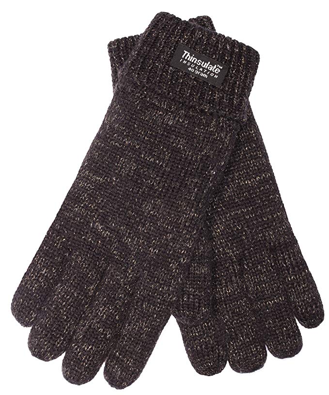 EEM ladies wool knitted glove JETTE with Thinsulate thermal lining, cotton