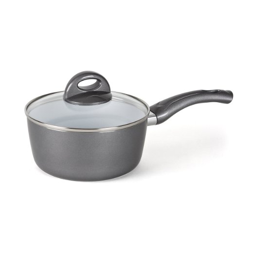 Bialetti 07225 Aeternum Easy Covered Sauce Pan 2 Qt Silver