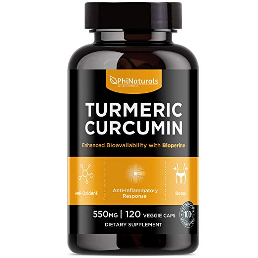Phi Naturals Turmeric Curcumin with Bioperine Black Pepper Extract