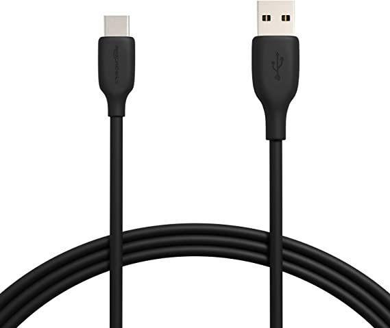 Amazon Basics Fast Charging 3A USB-C2.0 to USB-A Cable (USB-IF Certified) - 6-Foot, Black