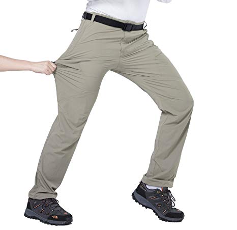 MIER Men's Lightweight Hiking Pants Outdoor Cargo Pants Quick Dry with 5 Pockets, Water Resistant