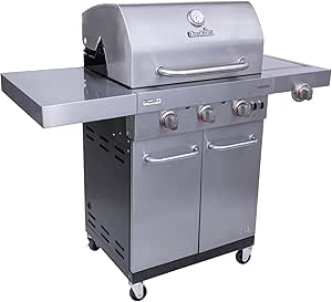 Char-Broil 463342620 Signature TRU Infrared 3-Burner Cabinet Style Gas Grill, Stainless Steel