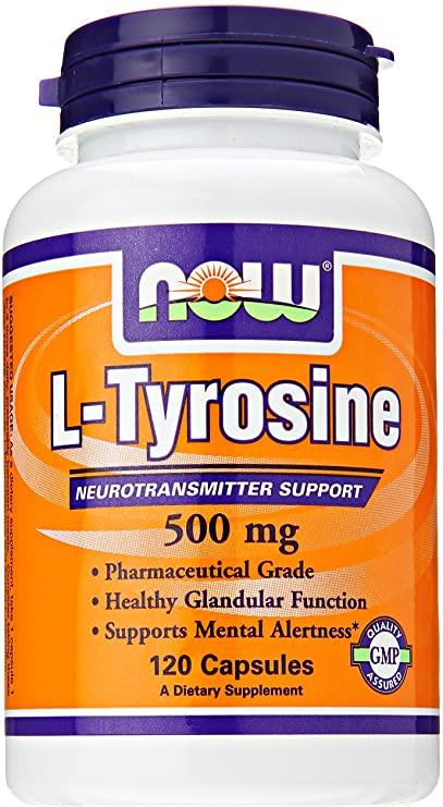 NOW L-Tyrosine 500 mg,120 Capsules