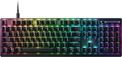 Razer DeathStalker V2 Gaming Keyboard: Low-Profile Optical Switches - Linear Red - Ultra-Durable Coated Keycaps - Durable Aluminum Top Plate - Multi-Function Roller and Media Button - Chroma RGB