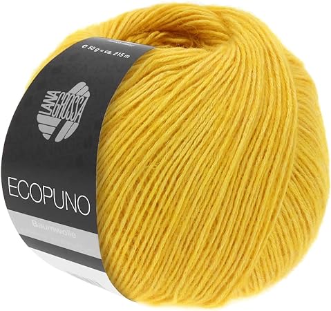 Lana Grossa Ecopuno, 52 Light Yellow Yarn