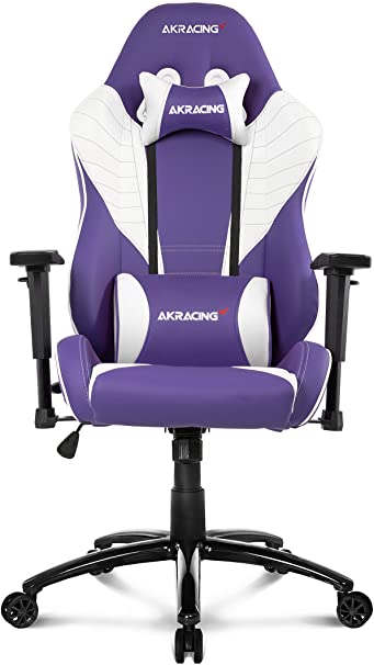 AKRacing Core Series SX Gaming Chair with High Backrest, Recliner, Swivel, Tilt, Rocker and Seat Height Adjustment Mechanisms with 5/10 warranty - Lavender