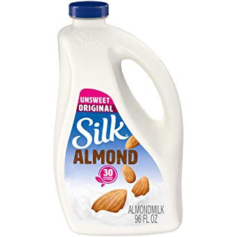 Silk Almond Milk, Unsweetend Original, 96 oz