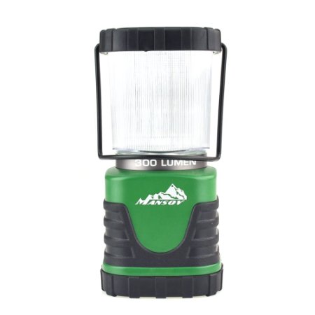 MANSOV Camping Lantern, Lightweight LED Emergency Lantern, Portable Ultra Bright Flashlight, for Hiking, Camping, Emergencies, Power Outages, Compact Size, Green
