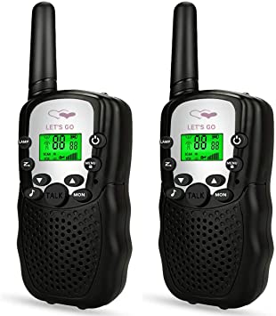 Teaisiy Outdoor Toys for 3-12 Year Old Boy, Walkie-Talkies for Kids BoysToys Age 3-12 Year Old Boy Girls Gifts Smartphone Birthday Gifts Gifts for 3-12 Year Old Girls PMR446MHz 8 Channels Black