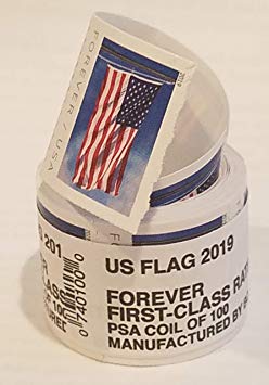 USPS Forever Stamps Roll of 100 - 2019 Flag Version