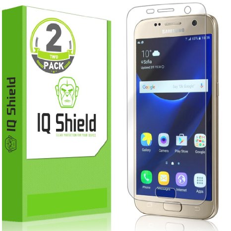 Galaxy S7 Screen Protector, IQ Shield® LiQuidSkin (2-Pack) Full Coverage Screen Protector for Galaxy S7 HD Clear Anti-Bubble Film - with Lifetime Warranty