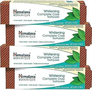 Botanique Whitening simply Mint |Prevents germs and improves Oral & Dental health |Strenghtens teeth| All Natural, Fluoride & SLS free | 100% Vegetarian and Vegan Friendly- 150g (pack of 4)