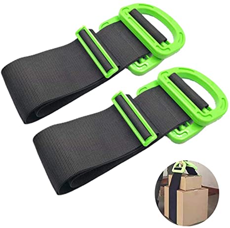 2PCS Lifting Moving Strap - Adjustable, Move Lift Carry and Secure Furniture Appliances Heavy Bulky Objects Safely Efficiently More Easily Like The Pros Single or Two Person Carrying