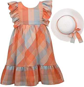 Bonnie Jean Easter Dress Spring Floral Dress with Basket Purse for Toddler and Little Girls