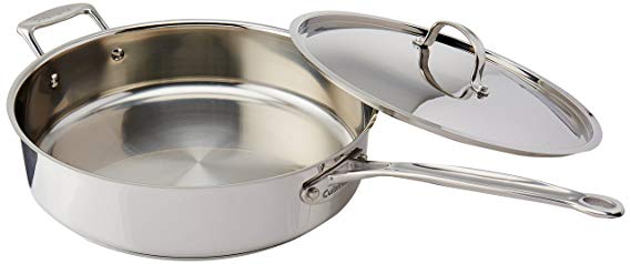 Cuisinart 733-30H Chef's Classic Stainless 5-1/2-Quart Saute Pan with Helper Handle and Cover