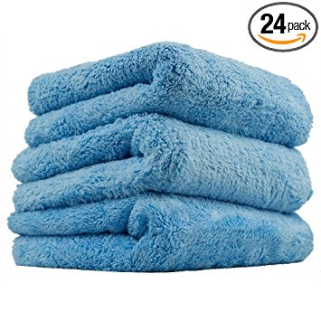 Chemical Guys MIC35024 Happy Ending Edgeless Microfiber Towel, Blue (16 in. x 16 in.) (Pack of 24)