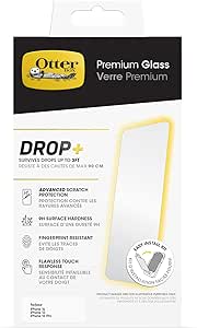 OtterBox iPhone 14 & iPhone 13 & iPhone 13 Pro Premium Glass, antimicrobial, anti-scratch protection, shatter Resistant, crystal clarity