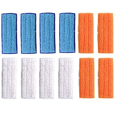 Adouiry 12 Packs Washable Mopping Pads Wet Damp Dry Sweeping Pads for iRobot Braava Jet 240 241