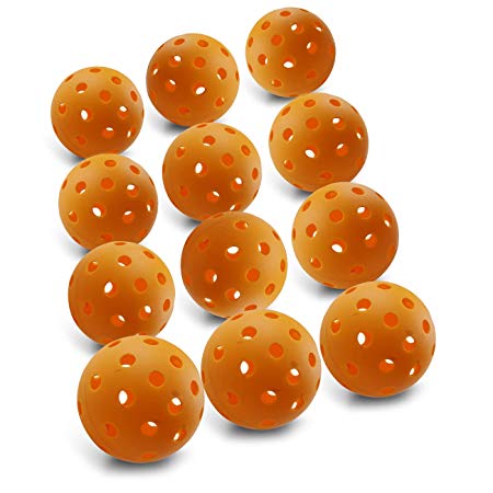 Pickleball Balls-Indoor Balls with 26 Drilled Holes & Outdoors with 40 Small Precisely Drilled Holes