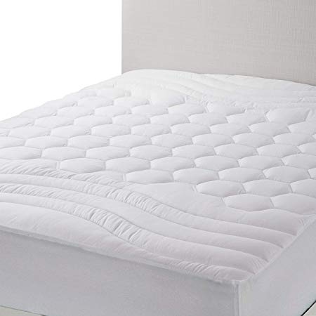 Bedsure Short Queen Mattress Pad RV Size - Breathable - Ultra Soft Quilted Mattress Pad Deep Pocket, Fitted Sheet Mattress Cover for RV, Camper