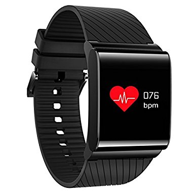 Bluetooth Smartwatch, KKCITE Fitness Tracker Smart Band Bracelet with Heart Rate Blood Pressure Oxygen Monitor Pedometer, IP67 Waterproof Activity Tracker Wristband Watch for Andriod and IOS